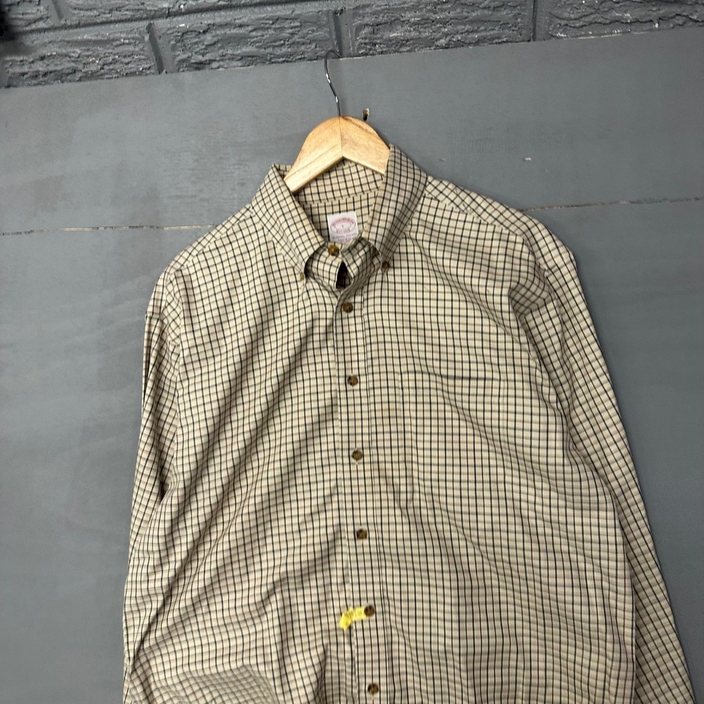 Brooks Brothers Original Polo Shirt Button Down Plaid Mens Size L Regular Fit